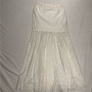 Lovely Day White Lace Mermaid Maxi Skirt
